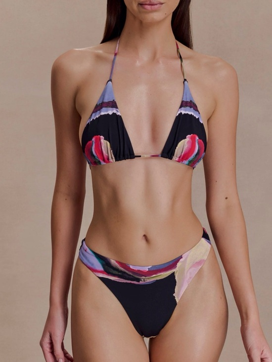 Meshki Other - Meshki Bikini Set in Multi Fluid Reverie Print